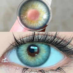 BXOXO 1 Pair Colorcon Korean Lenses Colored Contact Lenses for Eyes Green Eye Lenses Fashion Lenses Brown Contact