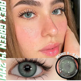 BXOXO 1 Pair Colorcon Colored Contact Lenses with Degree Myopia Lenses Blue Eye Lenses Green Lenses Natural Eye Lenses