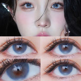 BXOXO 1 Pair Blue Beauty Contact Lenses for Eyes Natural Blue Pupil Eye Color Lens Colored Eye Lenses Myopia Contacts 14.0mm