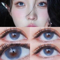 BXOXO 1 Pair Blue Beauty Contact Lenses for Eyes Natural Blue Pupil Eye Color Lens Colored Eye Lenses Myopia Contacts 14.0mm