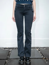 Bxoxo Vintage Solid Low Rise Flare Pants Autumn Casual Black Cotton Slim Pockets Jeans Women Y2k Streetwear Retro Denim Trousers Chic