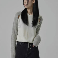 BXOXO Korean Fashion Blue Hoodie Sweatshirt 2025 Autumn Slim Fit Hollow Out Tops Women Y2k E-Girl Long Sleeve Casual Sweatshirts