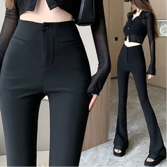 BXOXO Black Boot Cut Y2k Pants Women Simple Popular Hotsweet Skinny High Waist Trousers Sexy Female Streetwear Korean Style Fashion