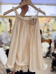 Bxoxo Irregular Temperament Sleeveless Top Blusas Mujer Tanks Sexy Crop Blouse Ropa Beaded Shirts Chemise Femme Lady New