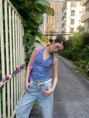 BXOXO Vintage Tank Tops Women Print Graphic Tops Y2k Vintage T Shirt Sleeveless Streetwear Camis Tops Summer 2000s Aesthetic