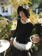 BXOXO Harajuku Sweater Women Slim Patchwork Y2k Fairycore Sweet Cardigan Winter Knit Sweater Coats Aesthetic Japanese 2000s