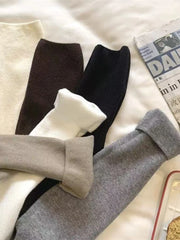 Bxoxo Half Turtleneck Knit Sweaters Women Autumn Solid Slim Basic Warm Jumper Female Long Sleeve Soft All Match Pullover New