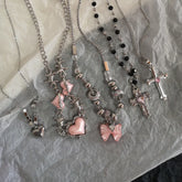 BXOXO Love Heart Cross Pendant Necklace For Women Men Personality VintageThin Chain Choker Necklaces Jewelry