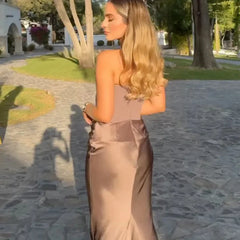 BXOXO Sexy Satin Corset Dress Women Fashion Strapless Backless Waist Ruched Wrap Slim Dresses Autumn Lady Evening Party Club Vestidos