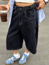 Bxoxo Harajuku Vintage High Waist Shorts Women 2000s Fashion Denim Casual Loose Fit Shorts Y2K Punk Streetwear Style Baggy Shorts