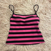 BXOXO Fashion Sexy Euramerican Moda Streetwear Tank Tops American Punk Harajuku Constrast Color Print Sling Sexy Y2k Aesthetic Clothes