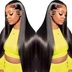 BXOXO 200 Density Brazilian 40 Inch Bone Straight 5x5 Lace Closure Ready To Wear Human Hair Wigs 13x4 lace Front Closure Wigs