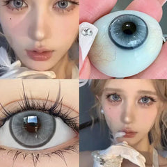 BXOXO 1 Pair Colored Contact Lenses for Eyes Lens Green Blue Gray Contact Lens Green Eye Lenses Wholesale Natural Eye Lenses
