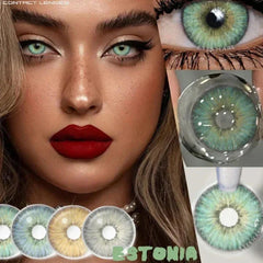BXOXO 1 Pair Colorful Contact Lenses for Eyes Fashion Blue Eye Lenses Green Lenses Gray Eye Contacts Yearly Lens Eye Contact