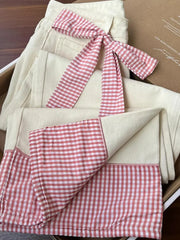 Bxoxo Plaid Patchwork Sweet Jeans Women Elegant Bow High Waist Denim Pant Fall Winter Loose Casual Female Fashion Wide Leg Trousers