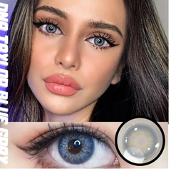 BXOXO 1 Pair Colorcon Colored Contact Lenses with Degree Myopia Lenses Blue Eye Lenses Green Lenses Natural Eye Lenses