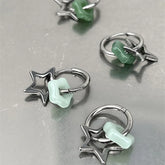 BXOXO Korean Style Star Stud Earrings For Women Men Gothic Y2K Punk Design Earrings Removable Simple Earrings Hip Hop Jewelry