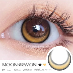 BXOXO 1pair Colored Contact Lenses for Eyes Fashion Blue Lenses Brown Pupils Cosmetic Contacts Yearly Korean Color Contact
