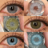 BXOXO 1pair Colored Contact Lenses for Eyes Gray Pupils Fashion Blue Lenses Brown Eye Contacts Yearly Color Contact On Sale