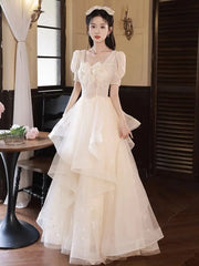 BXOXO DRESS TO IMPRESS Champagne Evening New Light Luxury High-end Birthday Adult Ceremony Princess Dress for Women