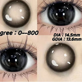 BXOXO 2PCS Contact Lenses with Myopia Graduation Korean Lens Natural Black Lenses Large Pupils Color Pupils Brown Makeup Yearly