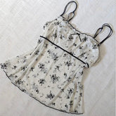 BXOXO Women's Sleeveless Camisole Vintage Street Fashion Casual Hip Hop Rock Punk Chic Bowknot Harajuku Aesthetic Baby Ladies Crop Top