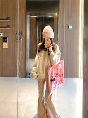 Bxoxo Y2K Sexy Slash Neck Women Hoodie Autumn New Loose Lazy Style Casual Tops Korean Chic 100% Cotton Long Sleeve Sweatshirt