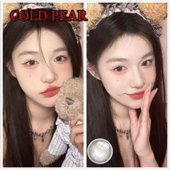 BXOXO 14.00mm Natural Glasses Accessories Cosmetic Color Soft Contacts Lenses for Eyes линзы для глаз цветные Cold Pear