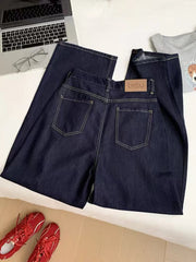 Bxoxo American Retro Flared Jeans Women High Waist Loose Washed Wide Leg Pants Bf Harajuku Hip Hop Patchwork Denim Trousers New