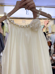 Bxoxo Irregular Temperament Sleeveless Top Blusas Mujer Tanks Sexy Crop Blouse Ropa Beaded Shirts Chemise Femme Lady New