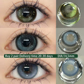 BXOXO 1Pair Blue Green Colour Contacts Lenses Prescription Myopia Gray Eye Lenses Beauty Pupil Makeup Soft Lenses
