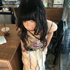 BXOXO Gothic Tank Tops Women Sleeveless Tie Dye Y2k Vintage Crop Tops Streetwear 2000s Japanese Lace Up Camis E-girls Summer