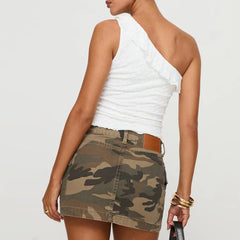 BXOXO Womens Y2K Lace Shirt One Off Shoulder Going Out Crop Tops Basic Sexy Slim Fit Tank Top Y2K Fairycore Crop Tops