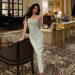 BXOXO Classy Sheath Strapless Sleeveless Mint Green Prom Dresses Birthday Outfits HOT841