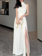 BXOXO Vintage Women Casual A-Line Slim Summer Dress Sleeveless Solid Elegant One Pieces Sexy White Black Vestidos Female Clothings