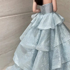 BXOXO Sequined New Style Student Day Adult Ceremony Art Exam Host Cake Dress Graduation Banquet