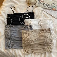 Bxoxo Women Crop Tops Sexy Tank Top For Lady Summer Tube Tops With Cups Female Underwear Lingerie Woman Clothing Girls Camisole Vest