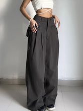 Bxoxo Casual Wide Leg Pants Women High Waist Street Basic Loose Sweat Trousers Korean Retro Gray Office Y2K Lady Pants