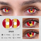 BXOXO 1 Pair Colored Contact Lenses Cosplay Colorful Contact Blue Eyes Contact Anime Red Lenses Halloween white Lenses
