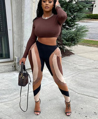 BXOXO Mesh Patchwork Print Leggings Women Hipster Y2K Stitching Color Match Sheath Pants High Waist Body-Shaping High Streetwear