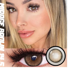 BXOXO 1 Pair Colorcon Colored Contact Lenses with Degree Myopia Lenses Blue Eye Lenses Green Lenses Natural Eye Lenses