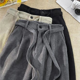 Bxoxo Vintage Corduroy Wide Leg Pants Women Y2K High Waist Streetwear Loose Straight Trousers Bf Harajuku Baggy All Match Casual Pants