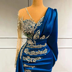 BXOXO prom dresses 2025 Sexy Formal Gowns Sheer Tulle V-Neck Long Sleeves Beading Applique Party Dresses For Lady Celebrity Evening Dress