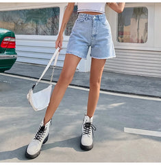 BXOXO Basic Washed Denim Shorts