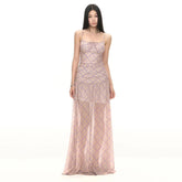 Bxoxo Retro Plaid Camis Midi Dress Women Summer Sexy Spaghetti Straps Backless Dress French Elegant Slim Party Night Vestidos Mujer