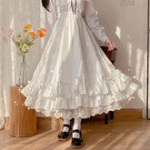 BXOXO - Layered Vintage Style Ruffled Pleated Skirt