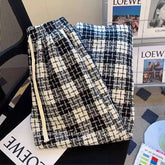 Bxoxo Vintage Plaid Wide Leg Pants for Women Autumn High Waist Loose Casual Pants Y2K Oversized Streetwear All Match Straight Trousers