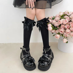 BXOXO Y2K Metal Chains Punk Gothic Shoes Women Black Patent Leather Buckle Strap Wedges Pumps Woman Thick Platform Rivet Lolita Shoes