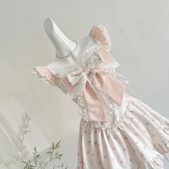 Bxoxo White Bubble Short Pants Floral Print Midi Dress Sleepwear Spring Summer New Arrival Women's Dress Elastic Waist Polyester Fiber