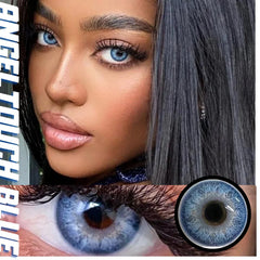 BXOXO 1 Pair Colorcon Colored Contact Lenses with Degree Myopia Lenses Blue Eye Lenses Green Lenses Natural Eye Lenses